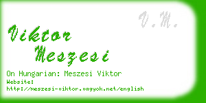 viktor meszesi business card